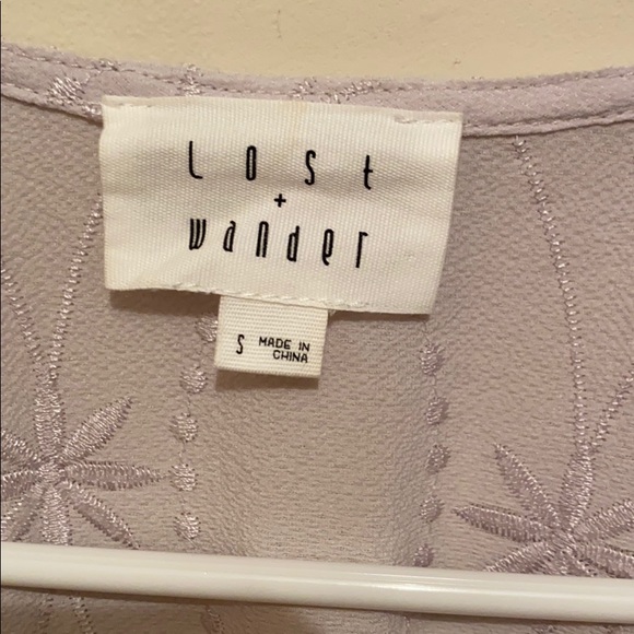 LOST + WANDER Willow Light Grey Embroidered Romper - Picture 7 of 8